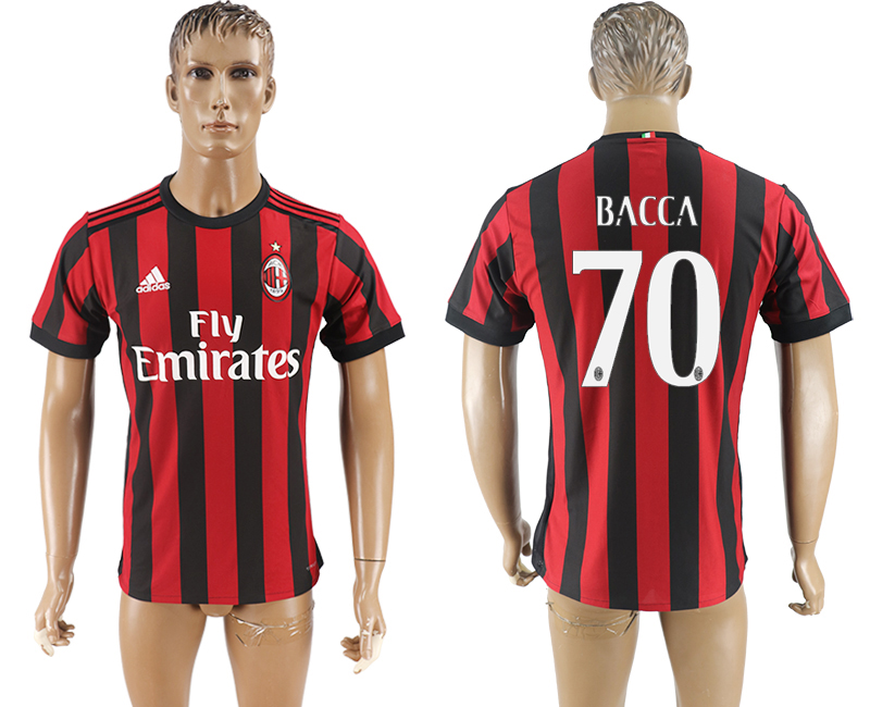2017-18 AC Milan 70 BACCA Home Thailand Soccer Jersey