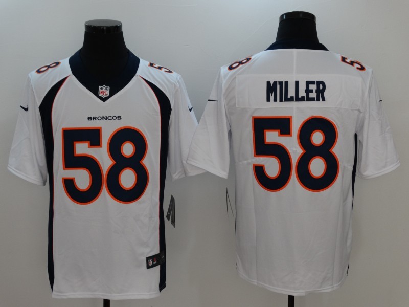 Nike Broncos 58 Von Miller White Vapor Untouchable Player Limited Jersey