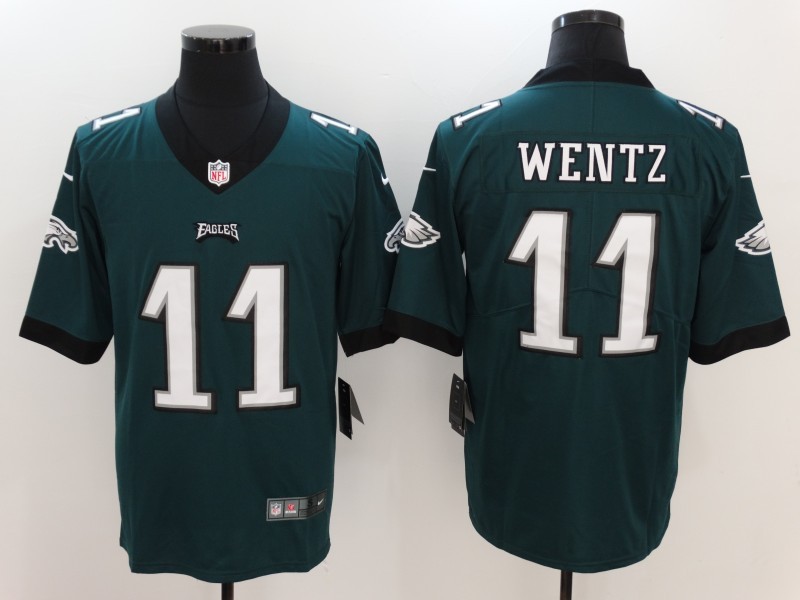 Nike Eagles 11 Carson Wentz Green Youth Vapor Untouchable Player Limited Jersey