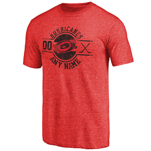 Carolina Hurricanes Fanatics Branded Personalized Insignia Tri Blend T-Shirt Red