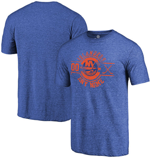 New York Islanders Fanatics Branded Personalized Insignia Tri Blend T-Shirt Royal
