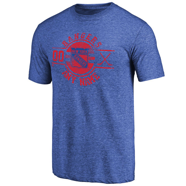 New York Rangers Fanatics Branded Personalized Insignia Tri Blend T-Shirt Royal