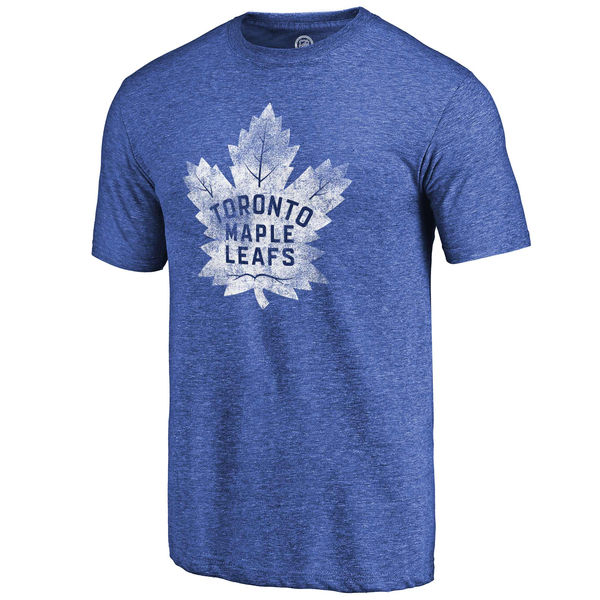 Toronto Maple Leafs Fanatics Branded Distressed Team Primary Logo Tri Blend T-Shirt Royal