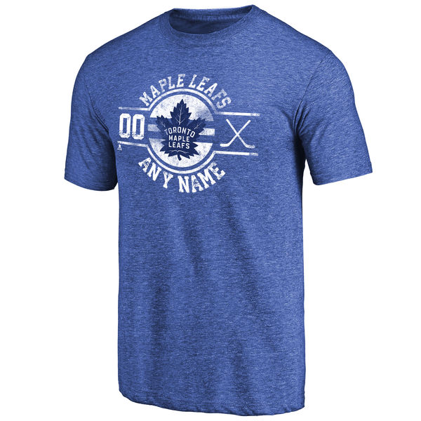 Toronto Maple Leafs Fanatics Branded Personalized Insignia Tri Blend T-Shirt Royal