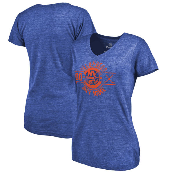 New York Islanders Fanatics Branded Women's Personalized Insignia Tri Blend T-Shirt Royal