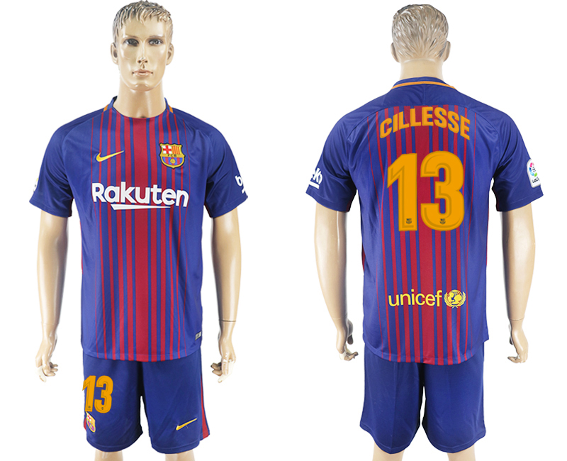 2017-18 Barcelona 13 CILLESSE Home Soccer Jersey 2017-18 Barcelona 13 CILLESSE Home Soccer Jersey