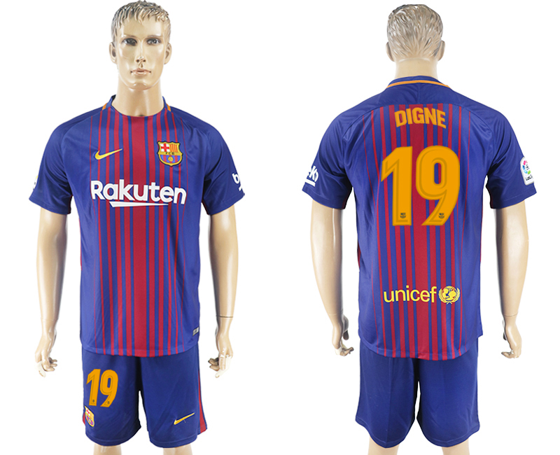 2017-18 Barcelona 19 DIGNE Home Soccer Jersey