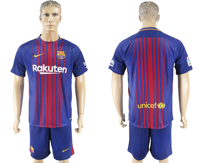 2017-18 Barcelona Home Soccer Jersey