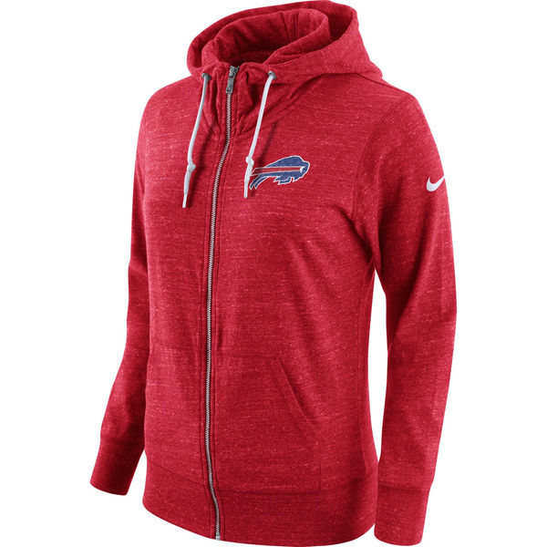 Nike Bills Fresh Logo Red Women's Full Zip Hoodie - Click Image to Close