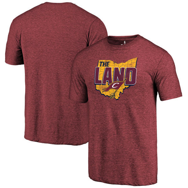 Cleveland Cavaliers The Land Wine Men's T-Shirt - Click Image to Close