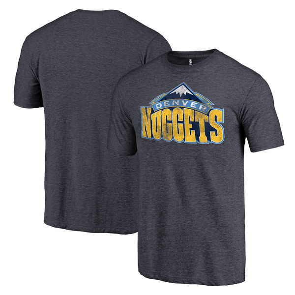 Denver Nuggets Distressed Team Logo D.Gray Men's T-Shirt