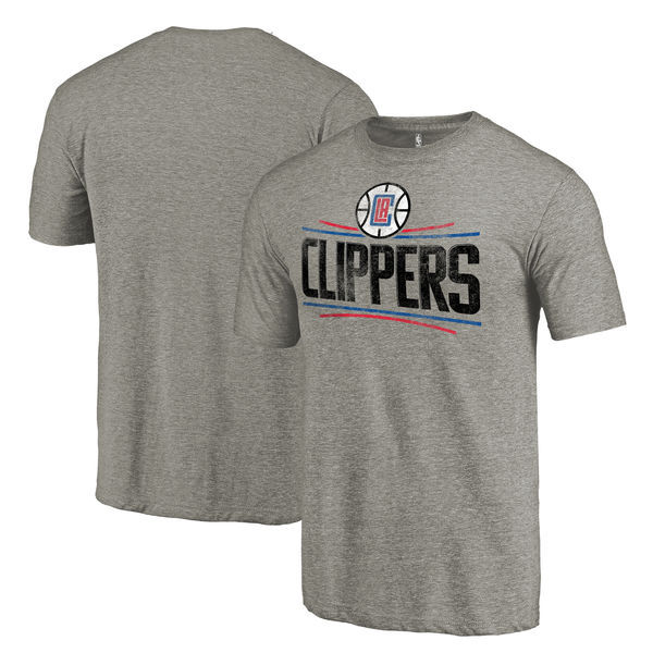 LA Clippers Distressed Team Logo Gray Men's T-Shirt