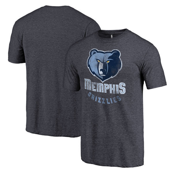 Memphis Grizzlies Distressed Team Logo D.Gray Men's T-Shirt