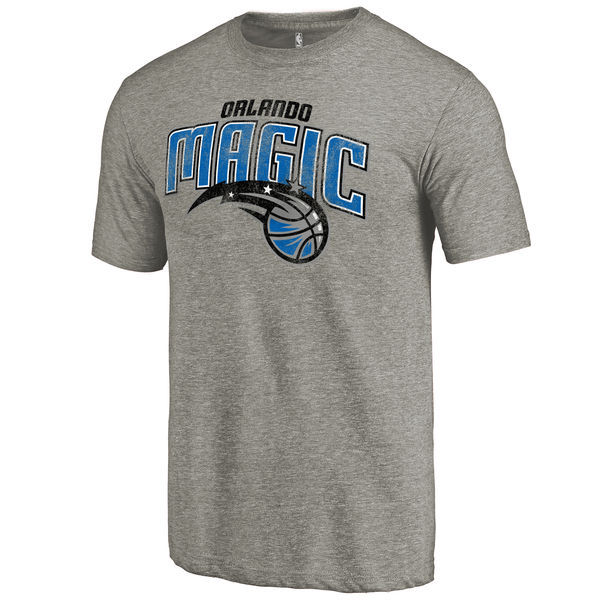 Orlando Magic Distressed Team Logo Gray Men's T-Shirt