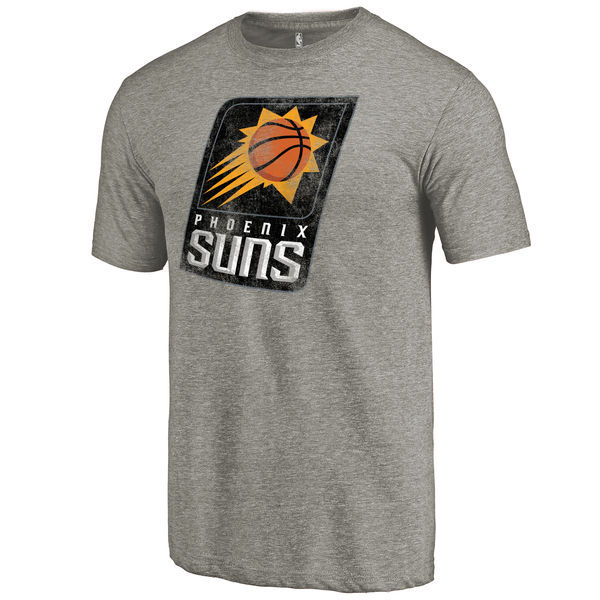 Phoenix Suns Distressed Team Logo Gray Men's T-Shirt