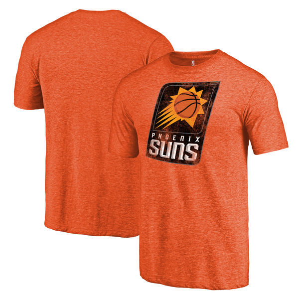 Phoenix Suns Distressed Team Logo Orange Men's T-Shirt