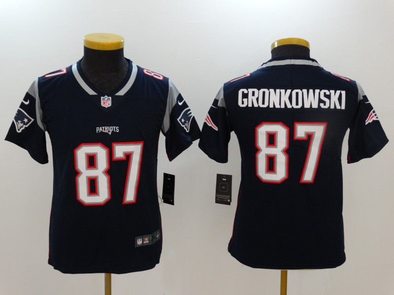 Nike Patriots 87 Rob Gronkowski Navy Youth Vapor Untouchable Player Limited Jersey