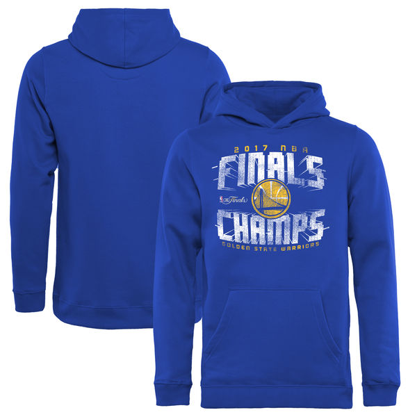 Golden State Warriors 2017 NBA Champions Royal Men's Pullover Hoodie3 - Click Image to Close