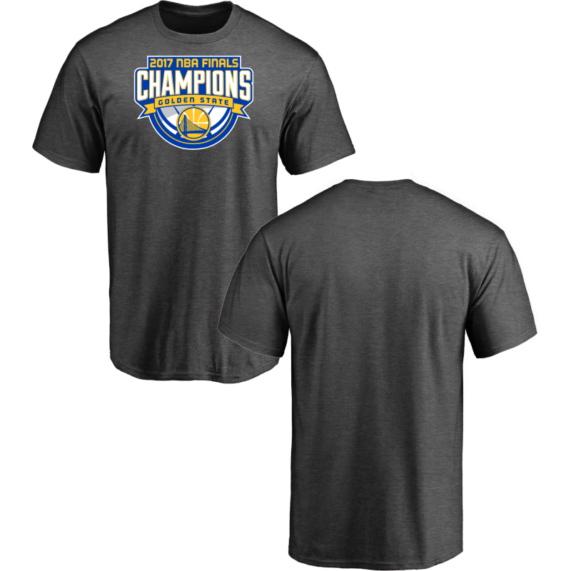Golden State Warriors 2017 NBA Champions Men's T-Shirt Gray2