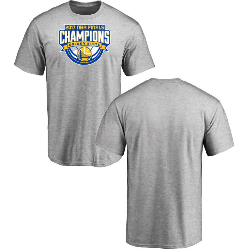Golden State Warriors 2017 NBA Champions Men's T-Shirt Gray3