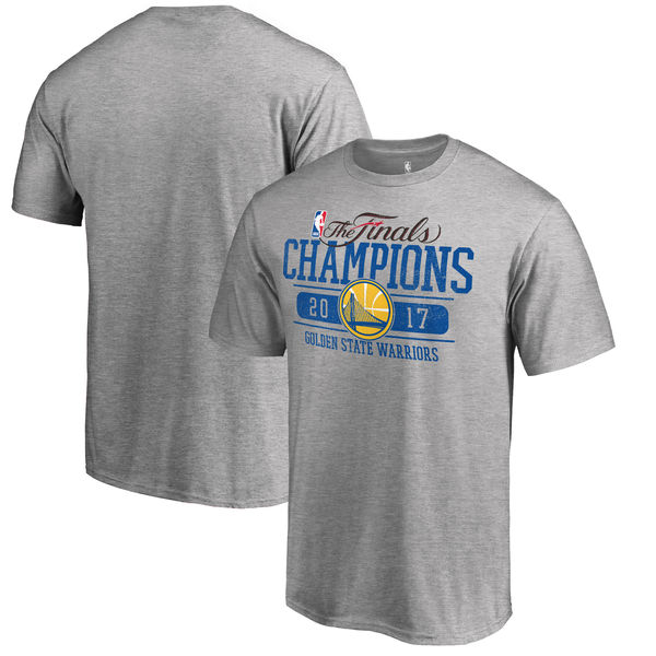 Golden State Warriors 2017 NBA Champions Men's T-Shirt Gray4