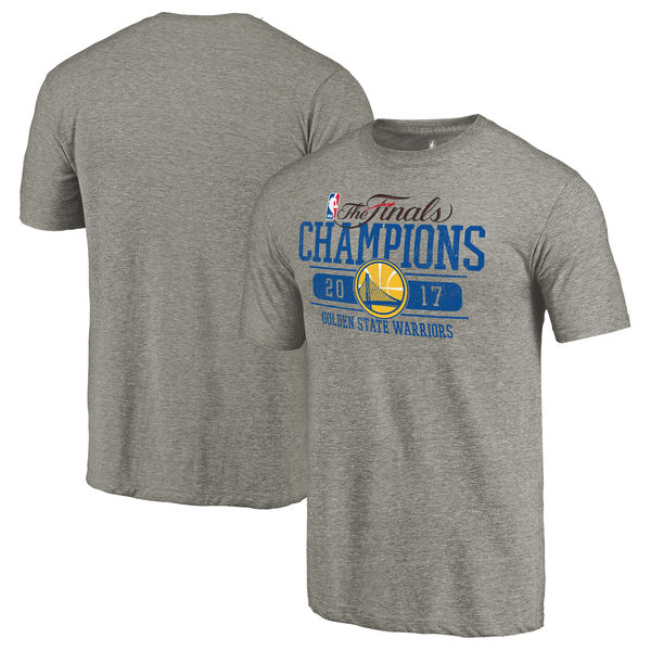 Golden State Warriors 2017 NBA Champions Men's T-Shirt Gray5