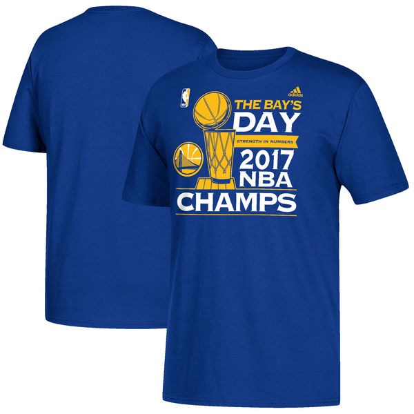 Golden State Warriors 2017 NBA Champions Men's T-Shirt Royal