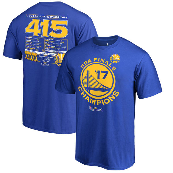 Golden State Warriors 2017 NBA Champions Men's T-Shirt Royal5
