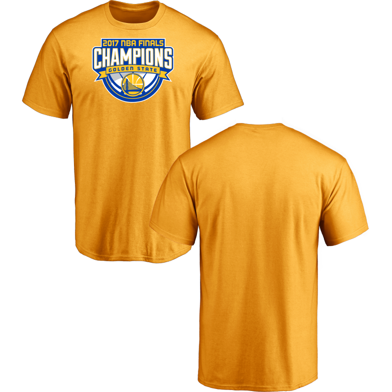 Golden State Warriors 2017 NBA Champions Men's T-Shirt Yellow