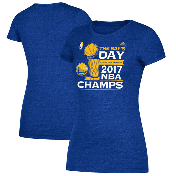 Golden State Warriors 2017 NBA Champions Women's T-Shirt Royal