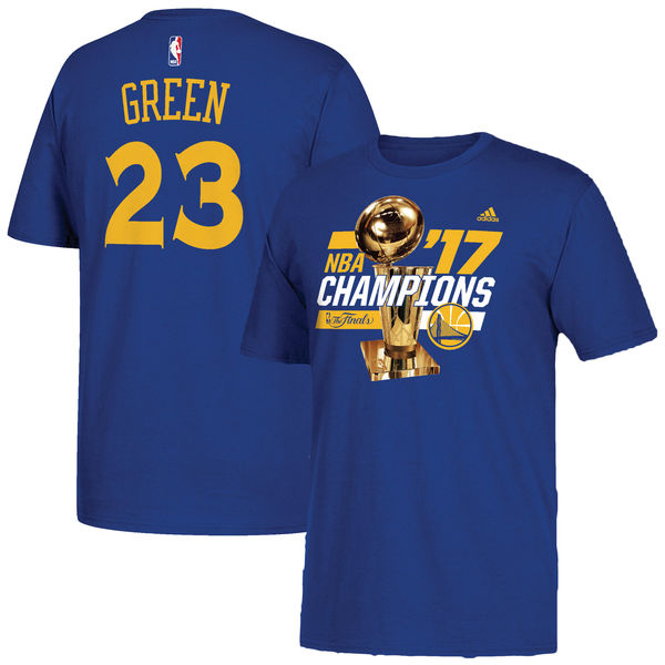 Golden State Warriors Draymond Green Iguodala Royal 2017 NBA Champions Men's T-Shirt