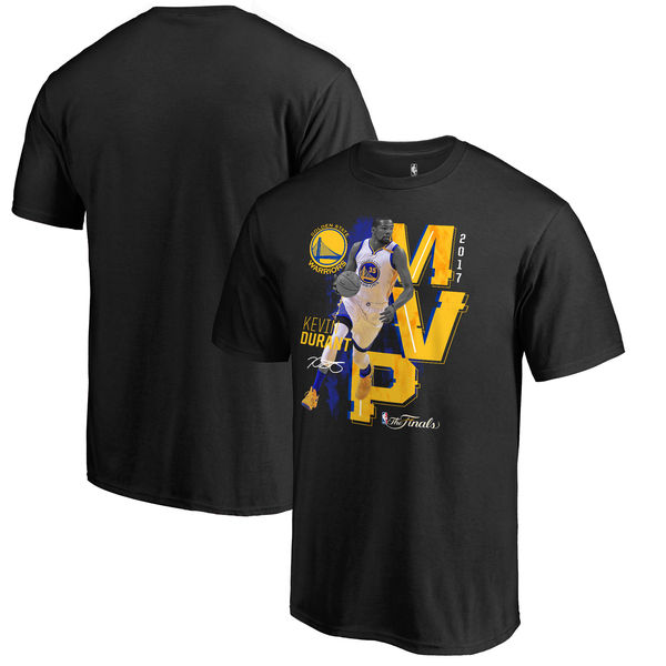 Golden State Warriors Kevin Durant Iguodala Black 2017 NBA MVP Men's T-Shirt