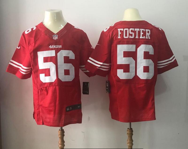 Nike 49ers 56 Reuben Foster Red Elite Jersey