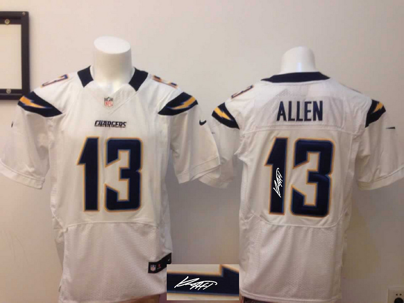 Nike Chargers 13 Keenan Allen White Signature Edition Elite Jersey
