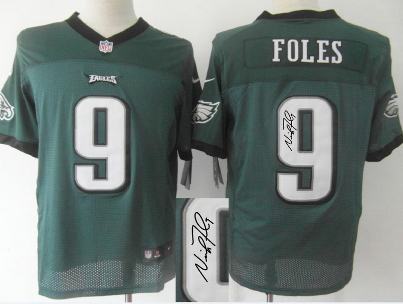 Nike Eagles 9 Nick Foles Green Signature Edition Elite Jersey