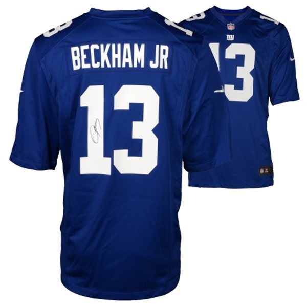 Nike Giants 13 Odell Beckham Jr Blue Signature Edition Elite Jersey