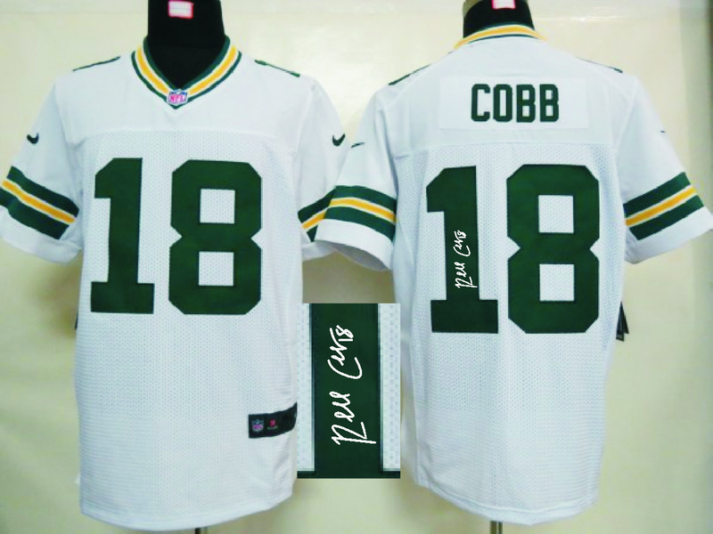Nike Packers 18 Randall Cobb White Signature Edition Elite Jersey