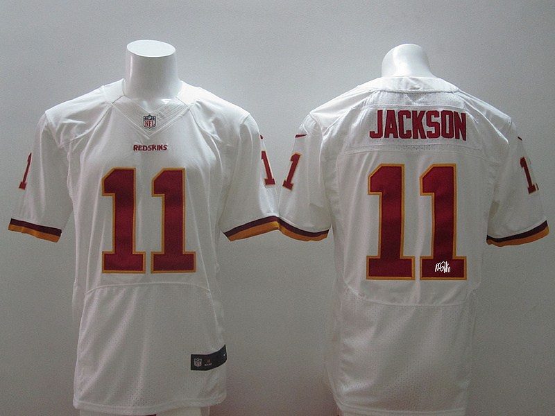 Nike Redskins 11 DeSean Jackson White Signature Edition Elite Jersey - Click Image to Close