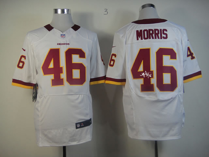 Nike Redskins 46 Alfred Morris White Signature Edition Elite Jersey