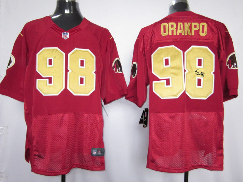 Nike Redskins 98 Brian Orakpo Red Alternate Signature Edition Elite Jersey