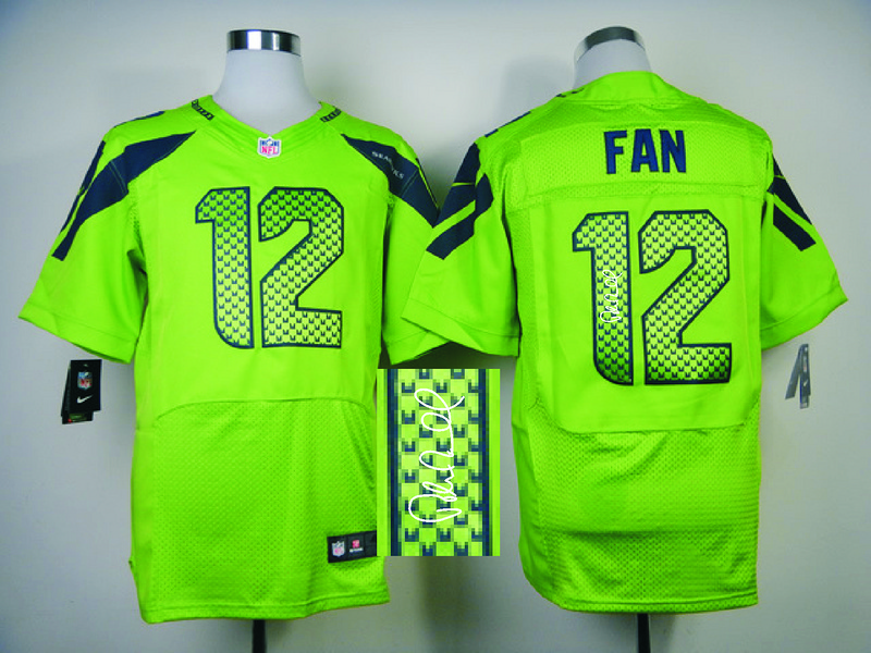 Nike Seahawks 12 Fan Green Signature Edition Elite Jersey