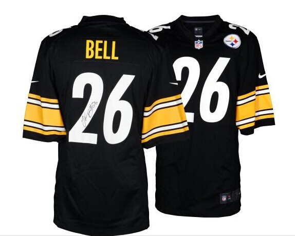 Nike Steelers 26 Le'Veon Bell Black Signature Edition Elite Jersey