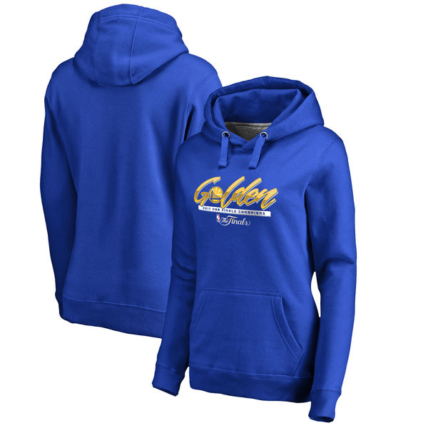 Golden State Warriors 2017 NBA Champions Royal Women's Pullover Hoodie4