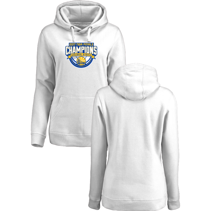 Golden State Warriors 2017 NBA Champions White Women's Pullover Hoodie