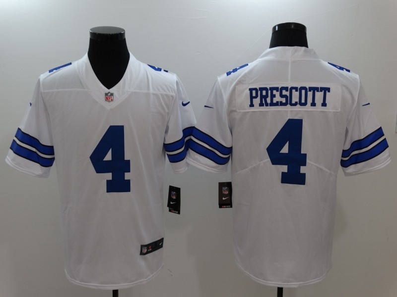 Nike Cowboys 4 Dak Prescott White Vapor Untouchable Player Limited Jersey