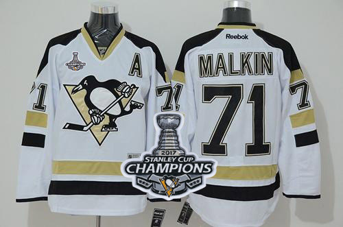 Penguins 71 Evgeni Malkin White 2014 Stadium Series 2017 Stanley Cup Finals Champions Reebok Jersey