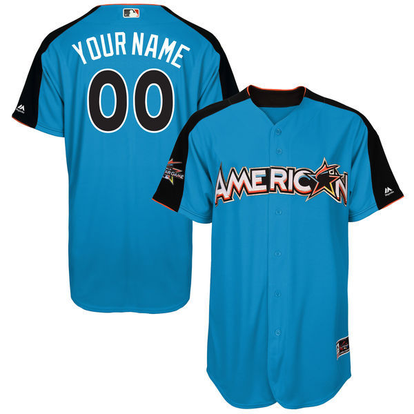 American League Men's 2017 All-Star Game Majestic Customized Jersey - Click Image to Close