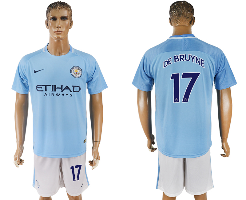 2017-18 Manchester City 17 DE BRUYNE Home Soccer Jersey 2017-18 Manchester City 17 DE BRUYNE Home Soccer Jersey