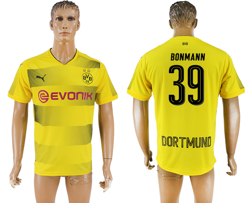 2017-18 Dortmund 39 BONMANN Home Thailand Soccer Jersey