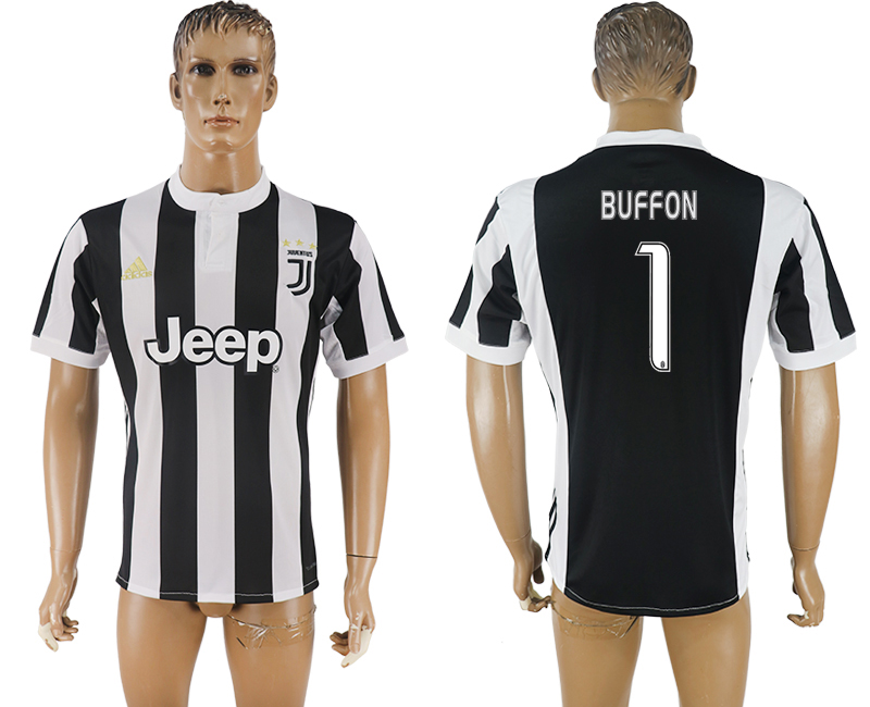 2017-18 Juventus FC 1 BUFFON Home Thailand Soccer Jersey